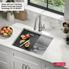 23” Workstation Undermount Single Bowl 16 Gauge Stainless Steel Kitchen Sink with WorkFlow™ Ledge and Accessories
